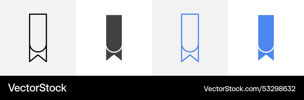 Book mark icon set use for web ui or app Vector Image