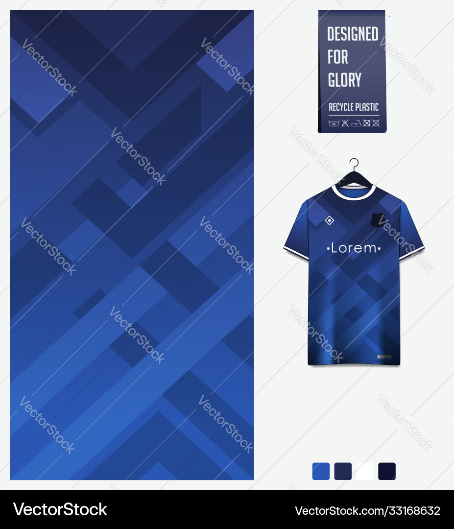 Geometric Abstract Blue Fabric Pattern vector image