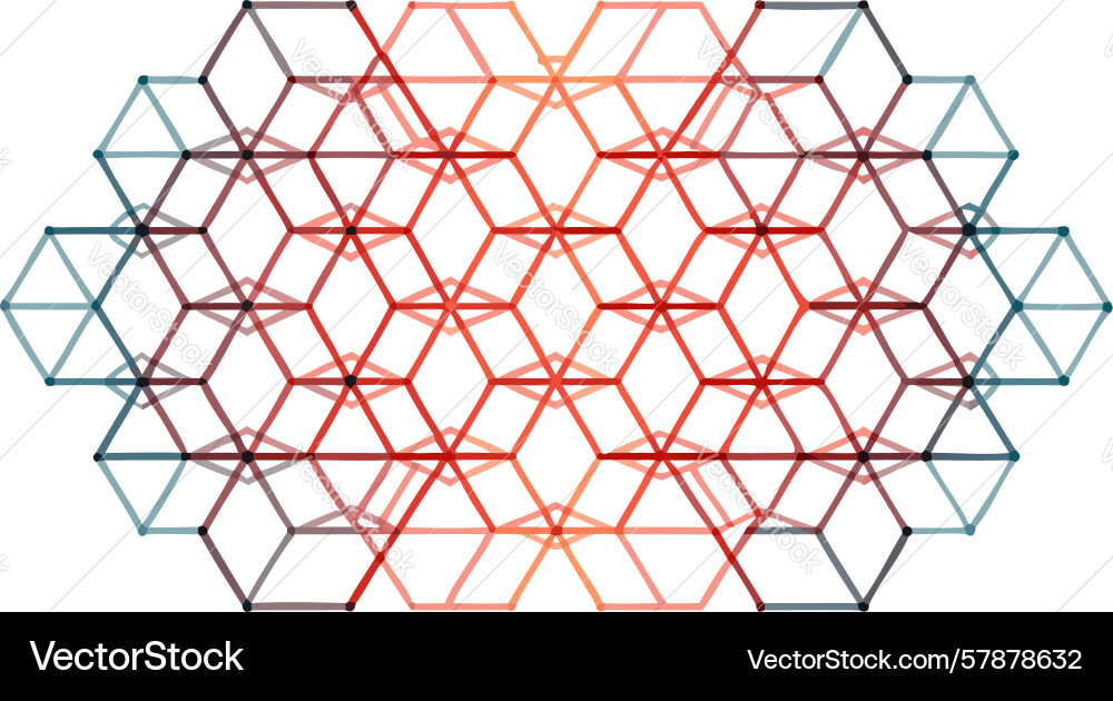Isometric hexagonal gradient pattern abstract 3d Vector Image