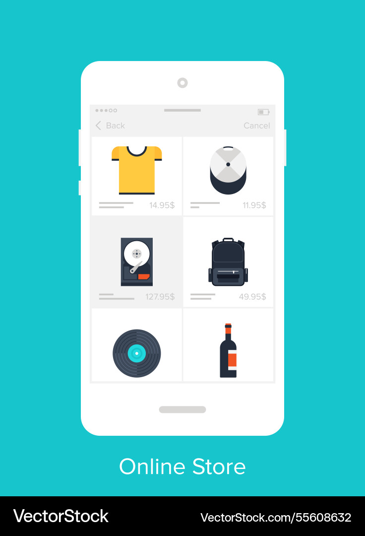 Mobile user interface concept vector image