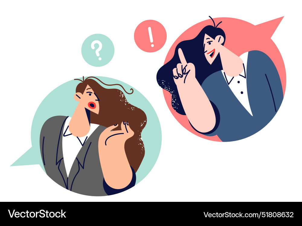 Online conversation of two women Vector Image