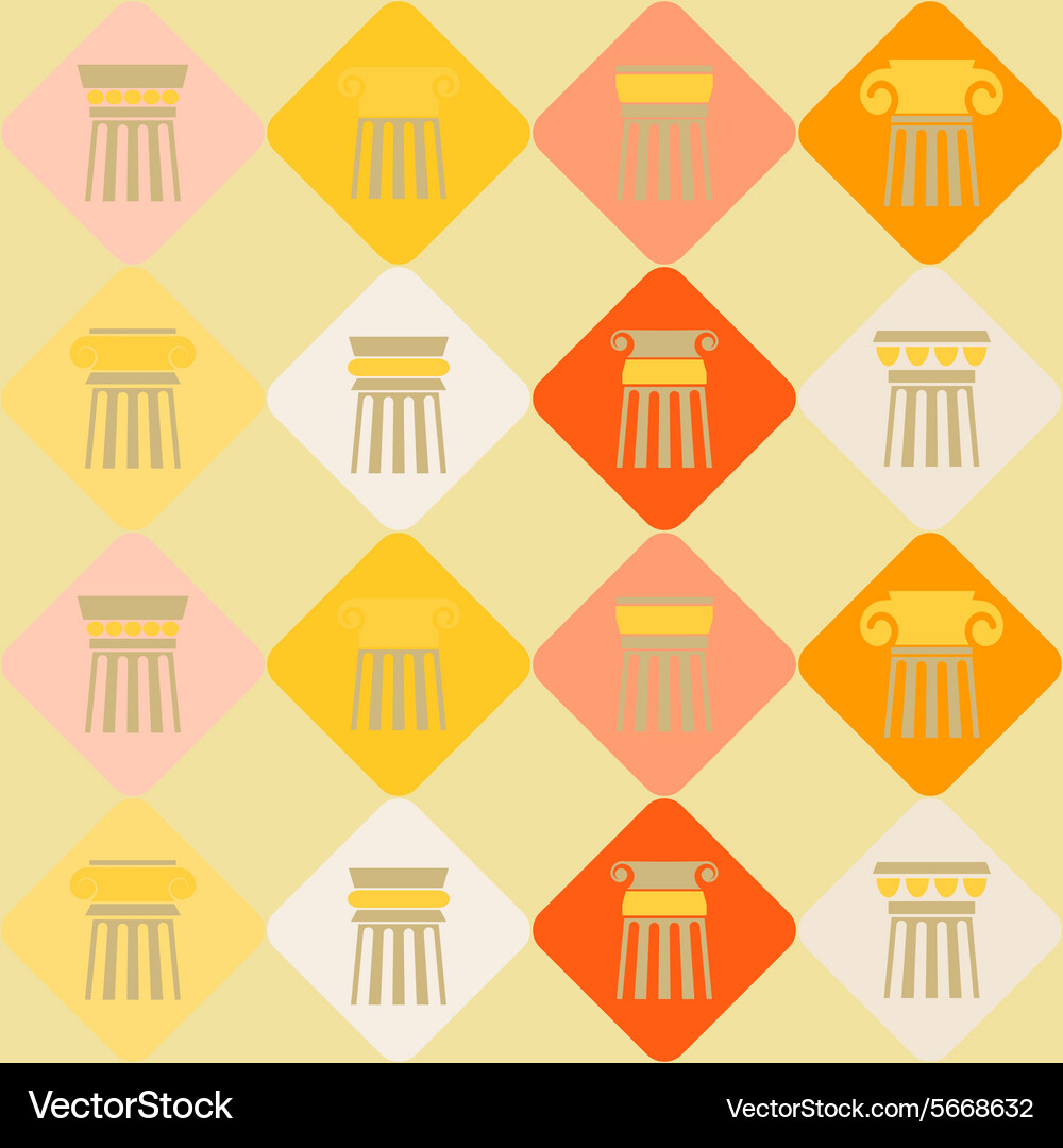 Seamless background with ancient columns Vector Image
