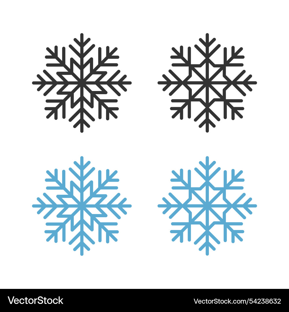 Winter snowflake icon element isolated Winter snowflake icon element isolated vector image