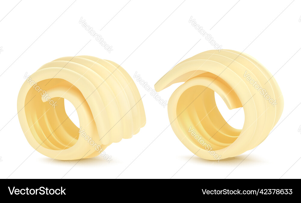 Butter curl or swirls 3d Butter curl or swirls 3d vector image