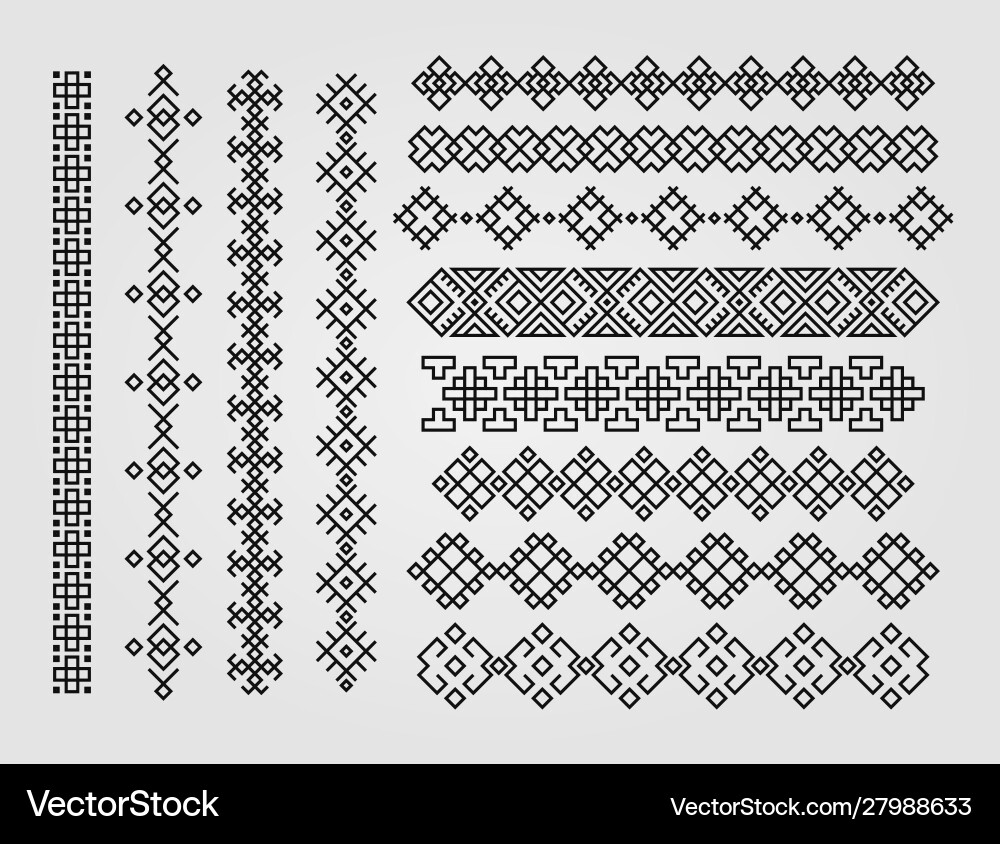 Decorative ethnic ornament set Vector Image