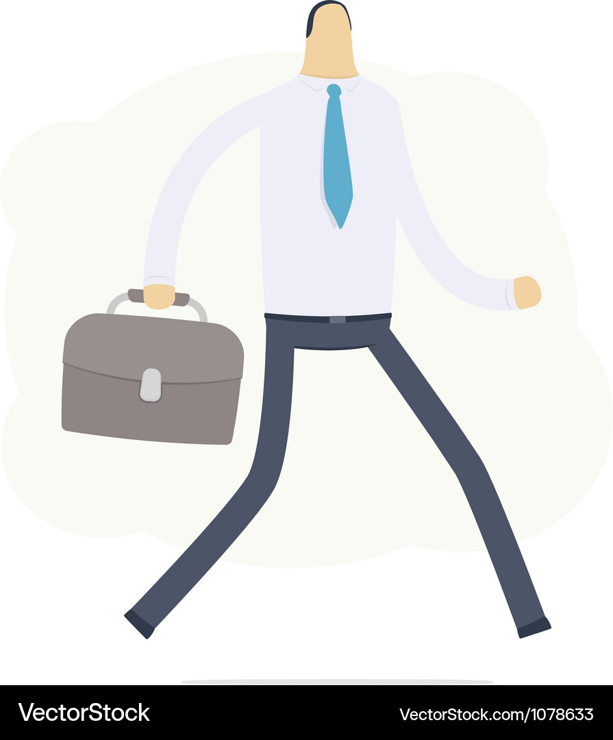 Energetic Manager Running Vector Image