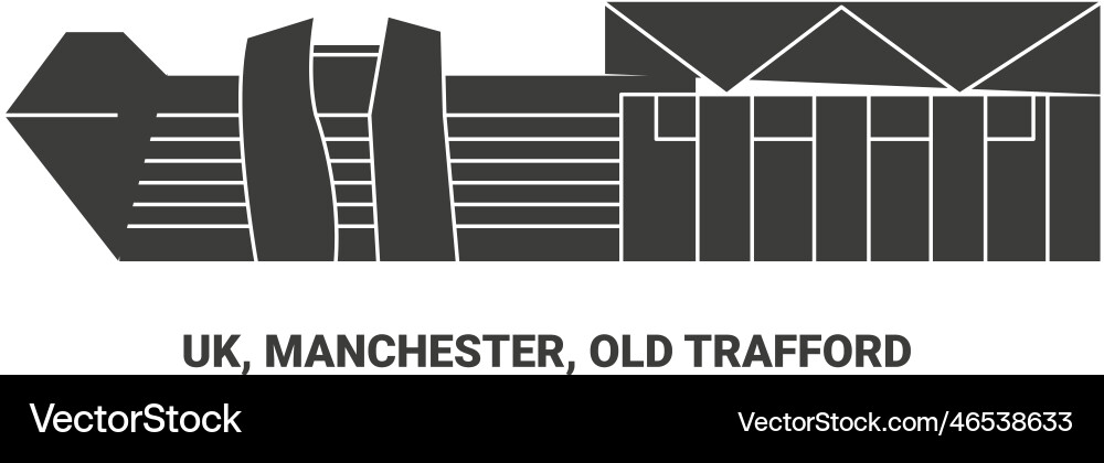 England manchester old trafford travel landmark vector image
