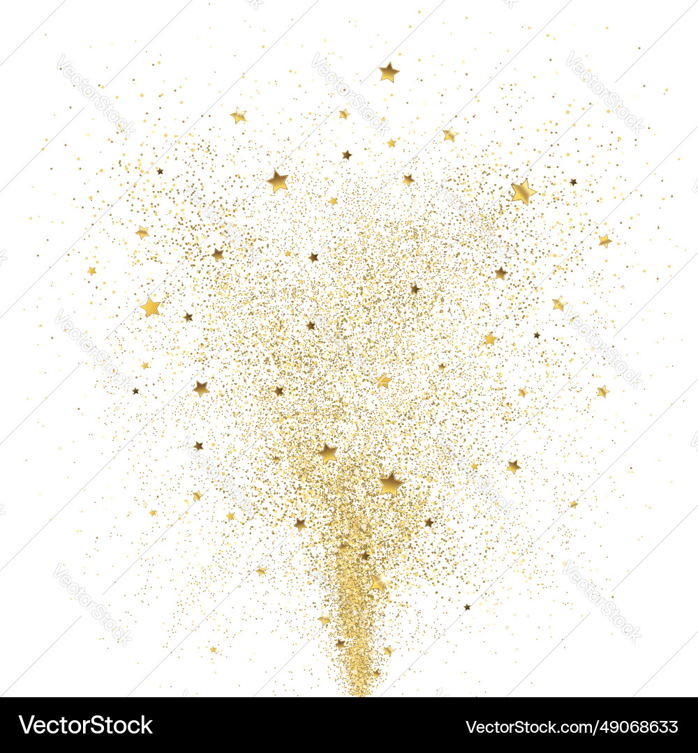 Golden confetti on a white background vector image