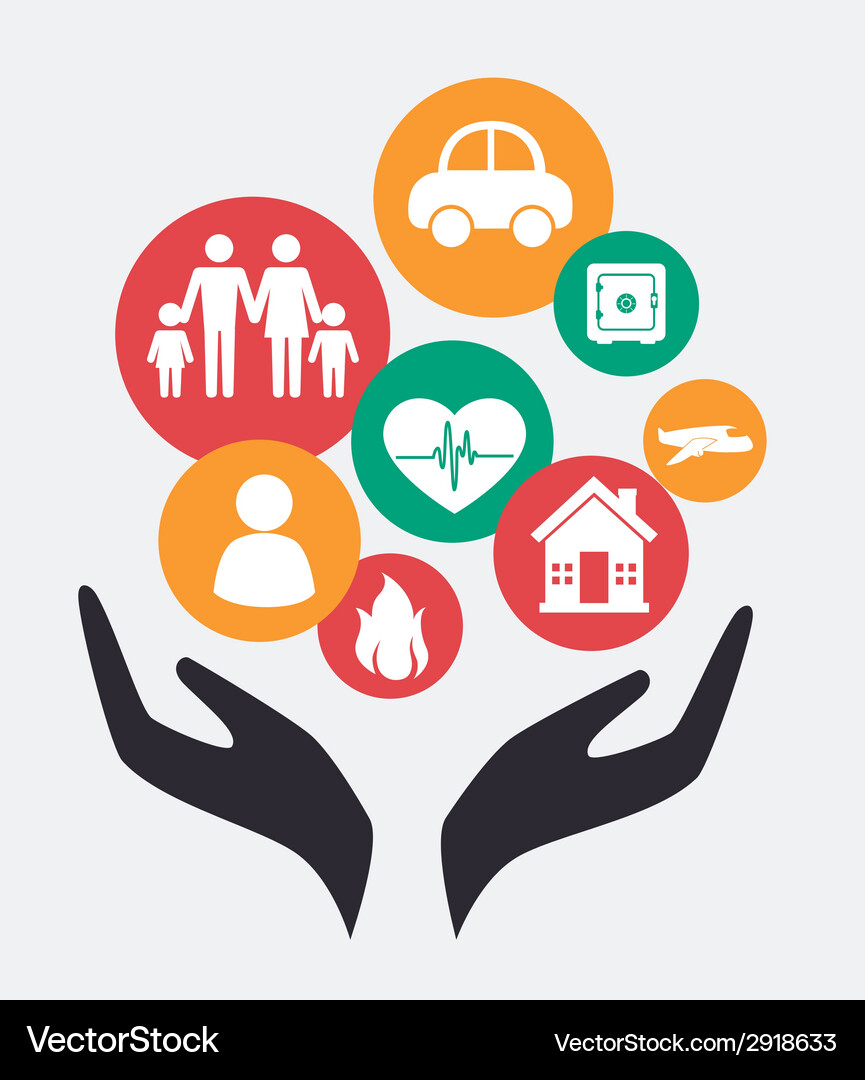 Insurance design over white background Vector Image