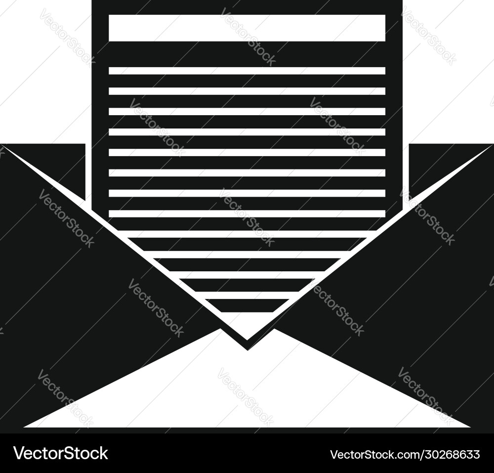 Office mail editor icon simple style Vector Image