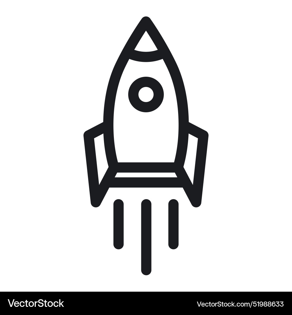 Space rocket launch icon ideal for innovation Vector Image