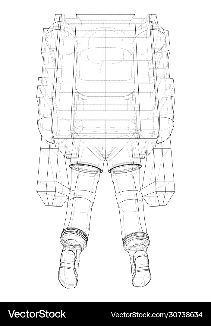 Astronaut concept rendering 3d vector image
