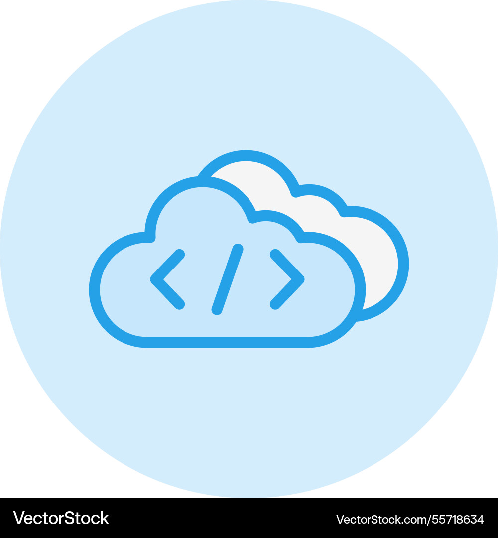 Cloud coding icon design Vector Image