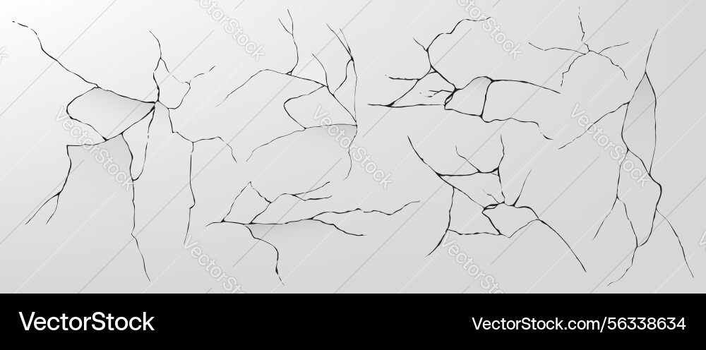 Earthquake cracks - random chaotic pattern Earthquake cracks - random chaotic pattern vector image