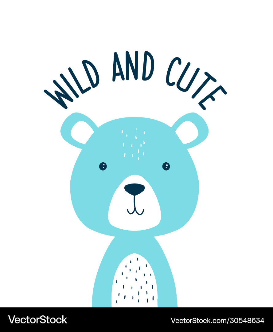 Hand drawing a cute bear Hand drawing a cute bear vector image