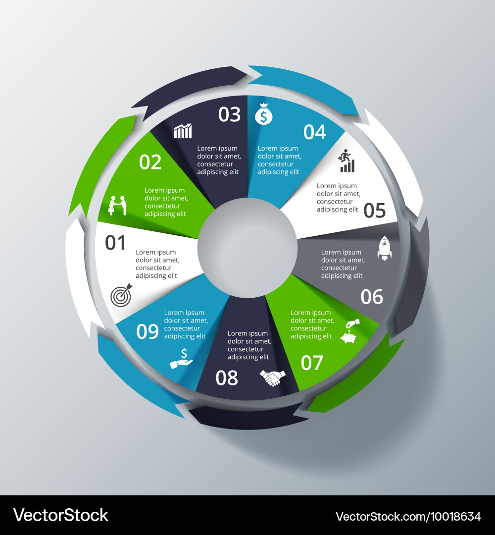 Infographic Workflow Template Vector Image