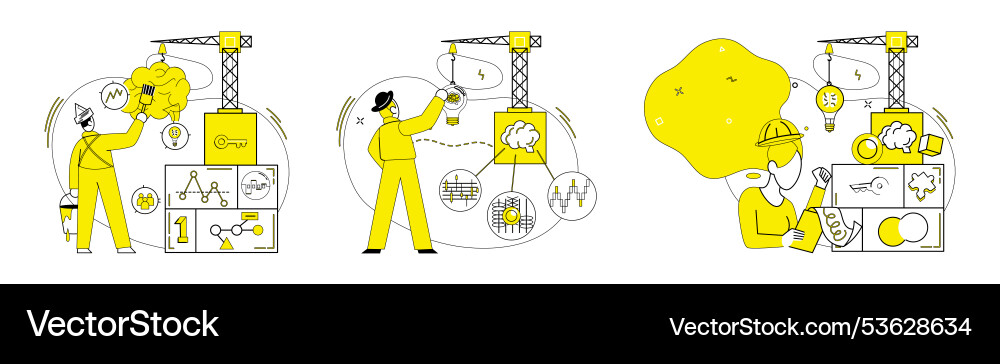 Problem solving skillful management navigates Problem solving skillful management navigates vector image