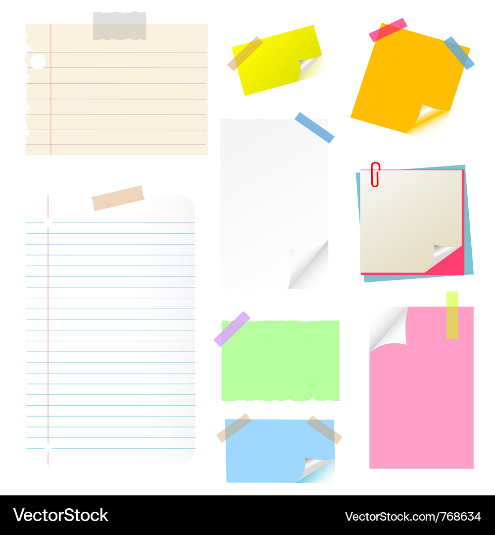 Sticky Notes & Post-it Pads Vector Image