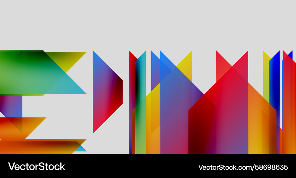Abstract geometric shapes overlap creating Vector Image