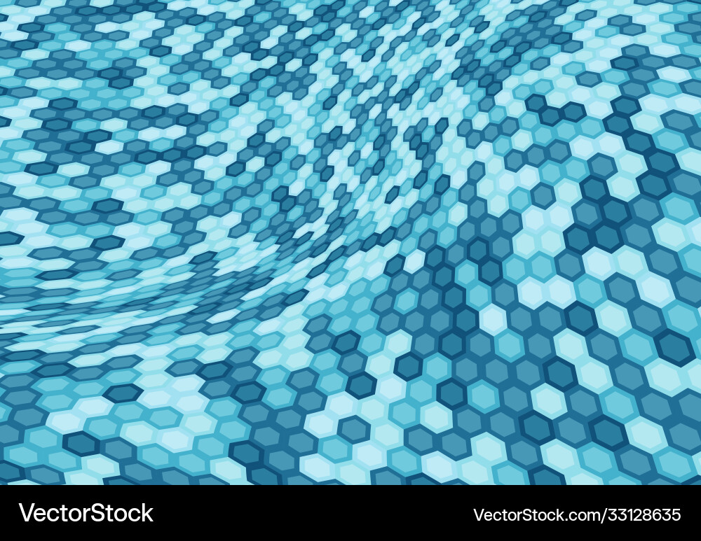 Abstract hexagonal blue pattern design mesh Abstract hexagonal blue pattern design mesh vector image