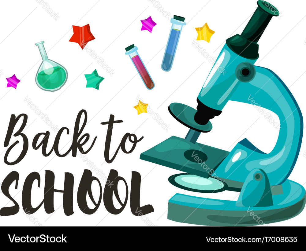 Back to school chemistry lesson poster – Royalty-Free Vector | VectorStock