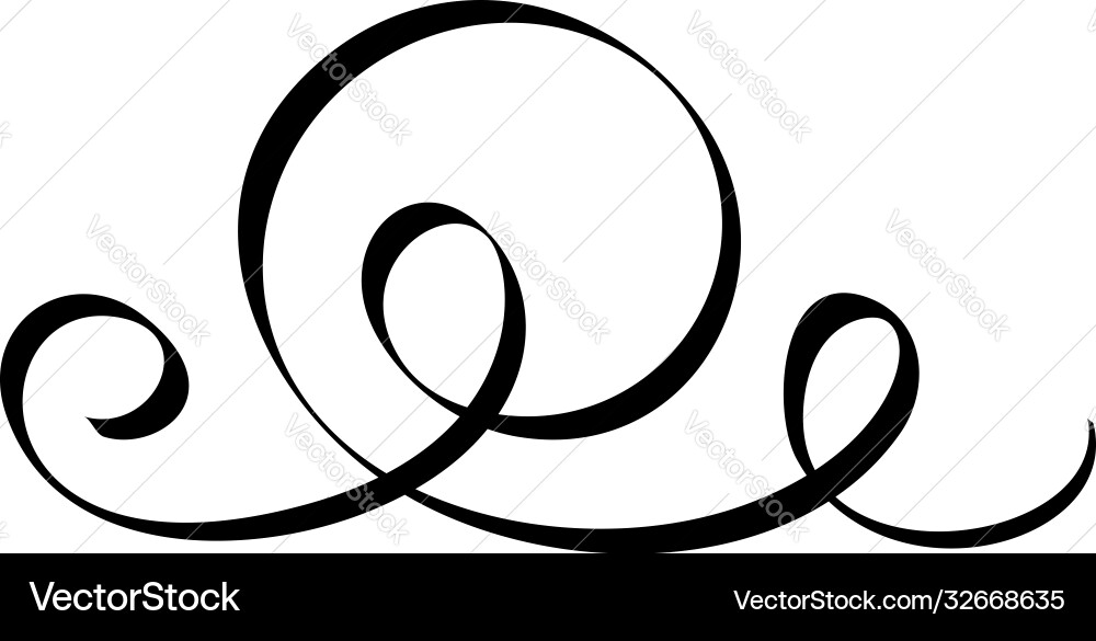 Calligraphic design element Calligraphic design element vector image