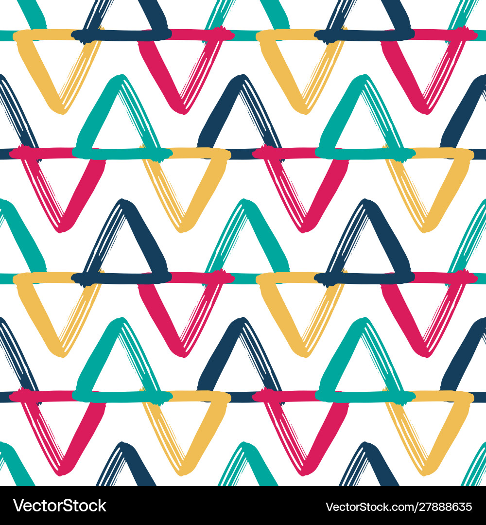 Colorful Overlapping Triangles Pattern vector image