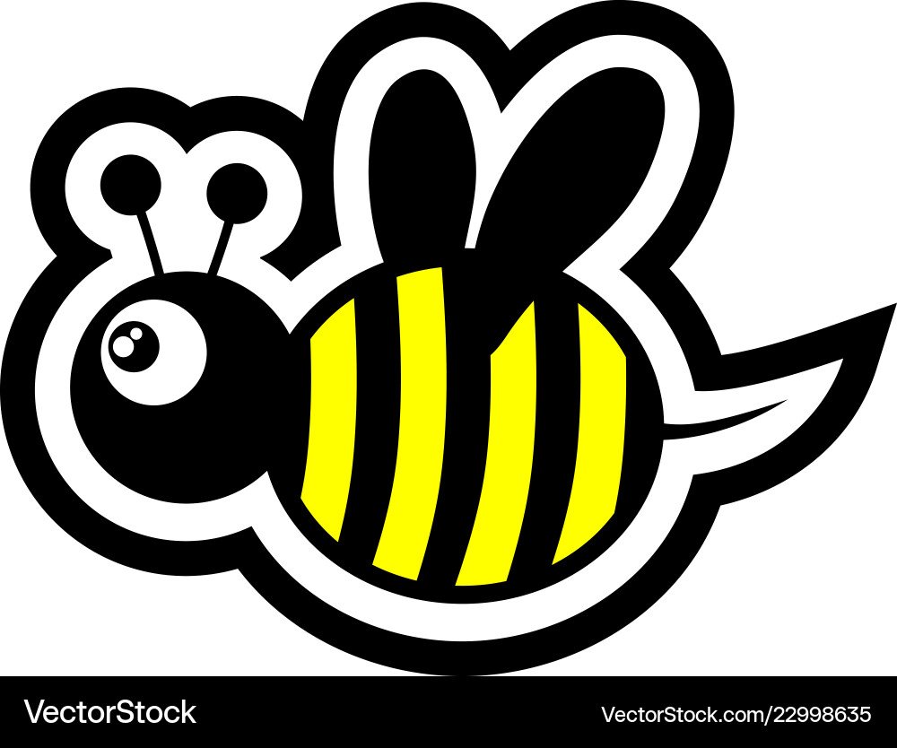 Cute Bee Icon (22998635) – Royalty-Free Vector | VectorStock
