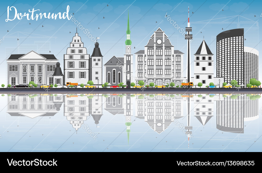 Dortmund Cityscape, Germany Vector Image