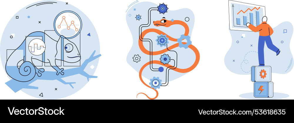 Embracing change adaptability flexibility Embracing change adaptability flexibility vector image