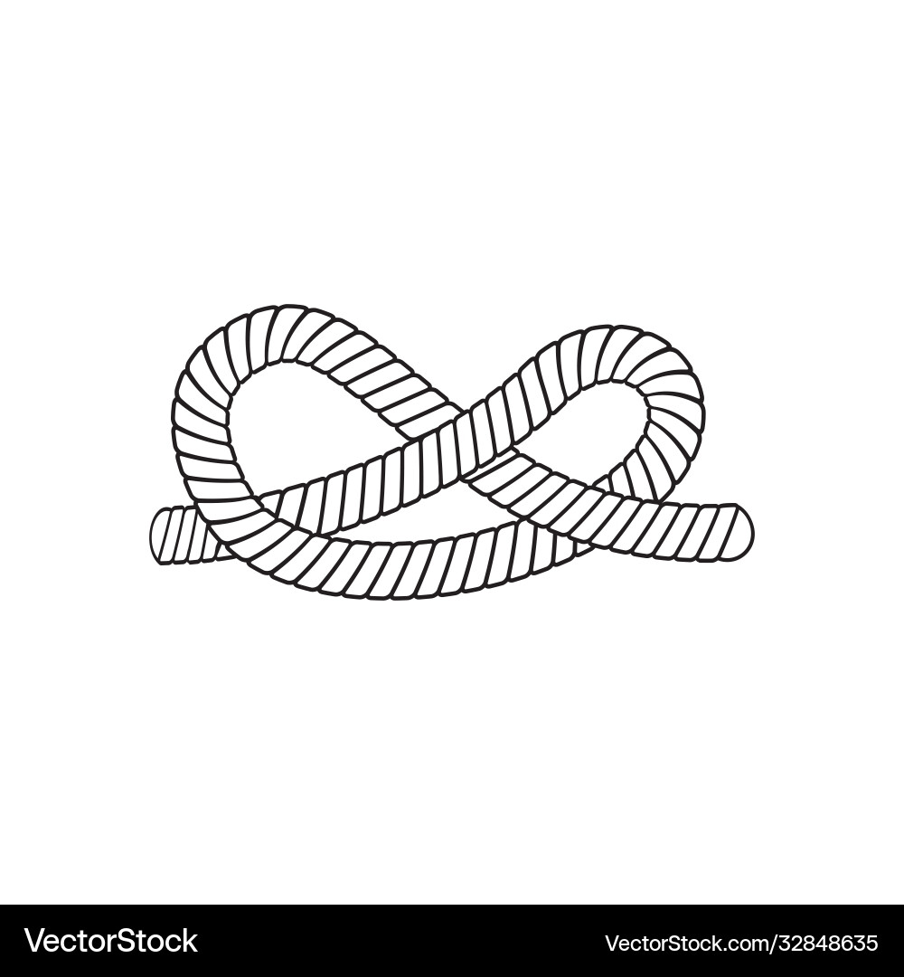 Eternity knot - cartoon rope tying into infinity – Royalty-Free Vector |  VectorStock, image size:1000x1080
