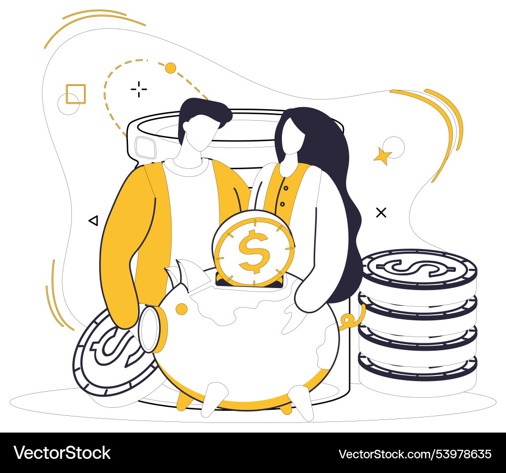 Family planning for financial security and savings Family planning for financial security and savings vector image