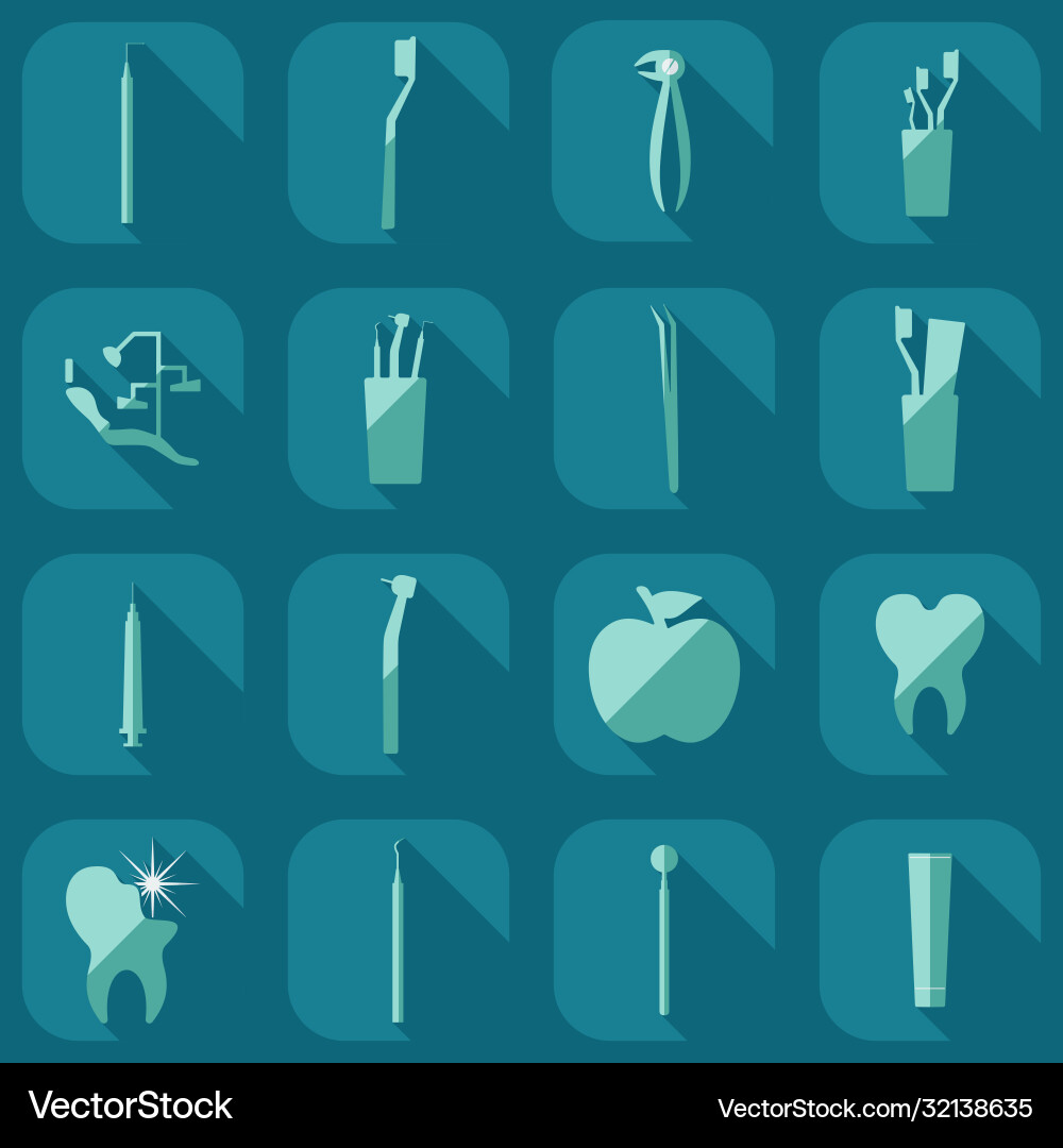 Flat concept set modern design with shadow Flat concept set modern design with shadow Vector Image