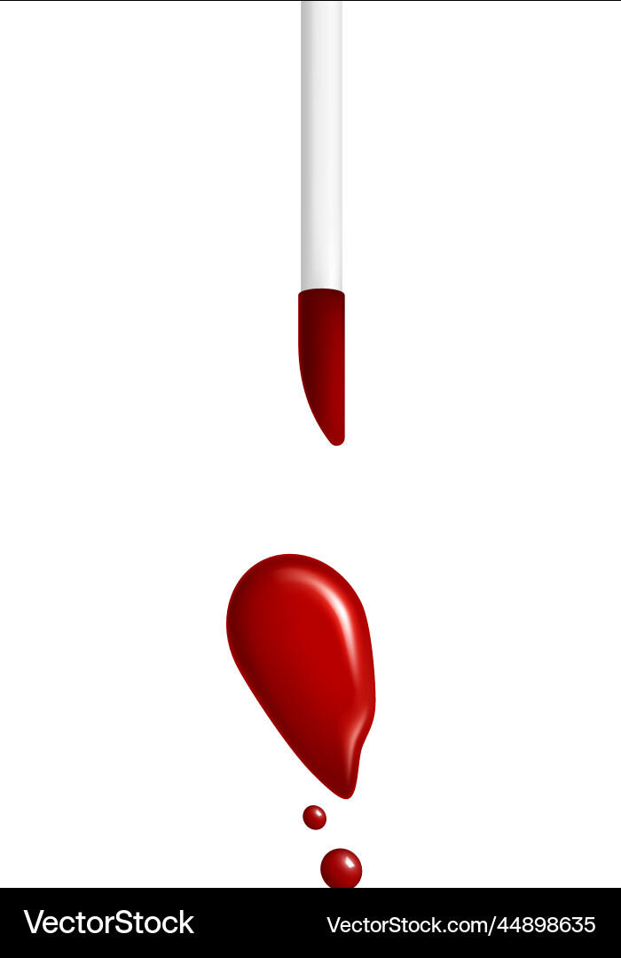 Lipgloss applicator realistic composition Lipgloss applicator realistic composition vector image