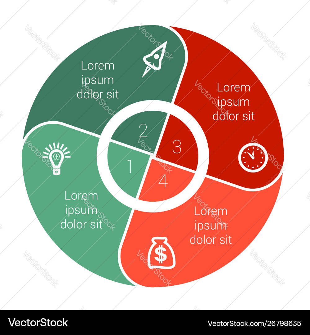 Pie chart data elements for template infographics Pie chart data elements for template infographics vector image