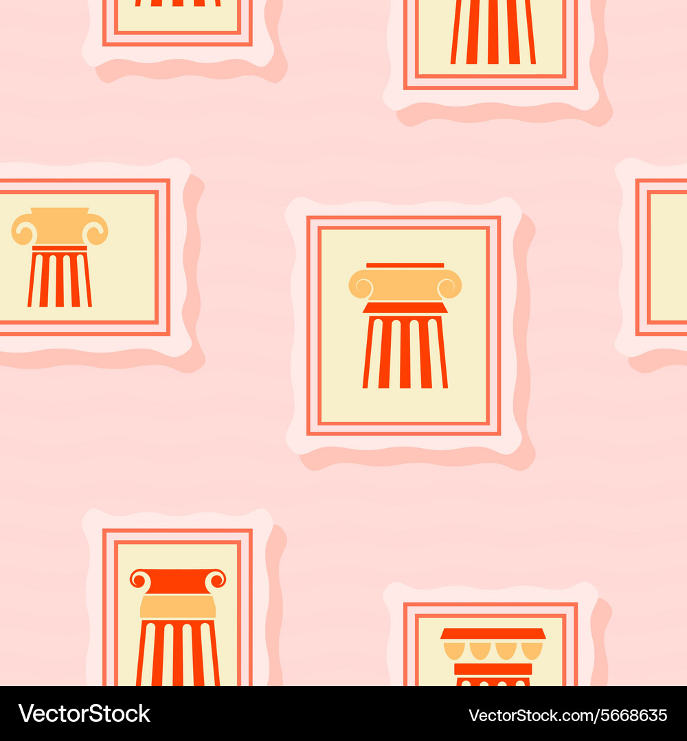 Seamless background with ancient columns Vector Image