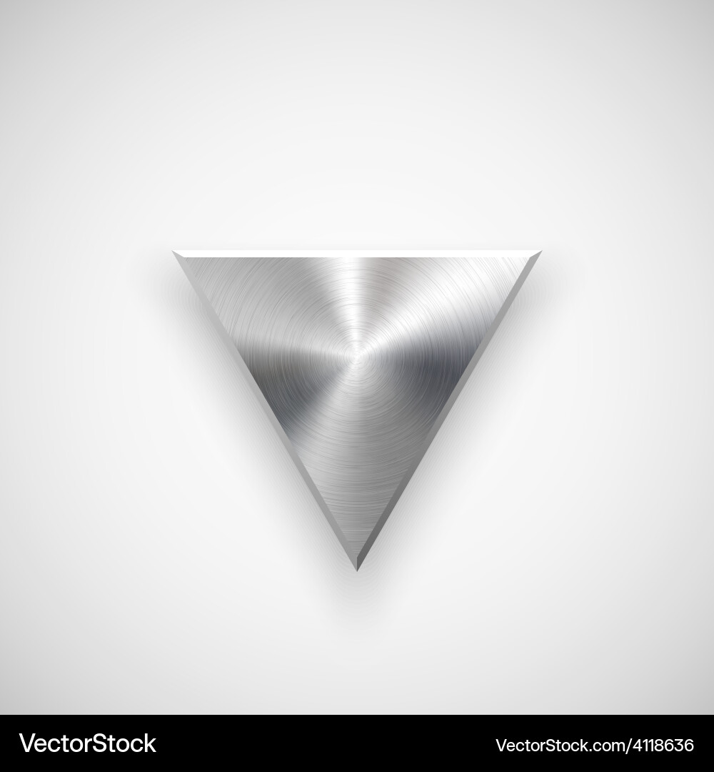 Abstract triangle button template vector image