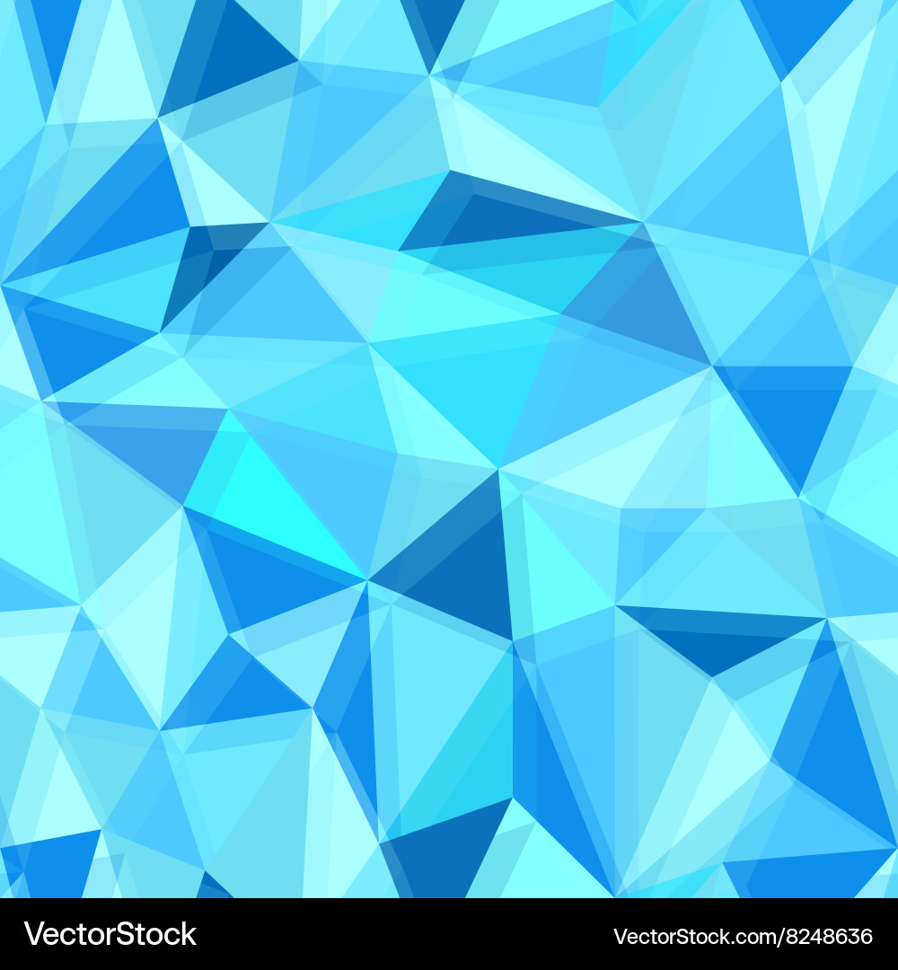 Blue Polygon Seamless Pattern vector image
