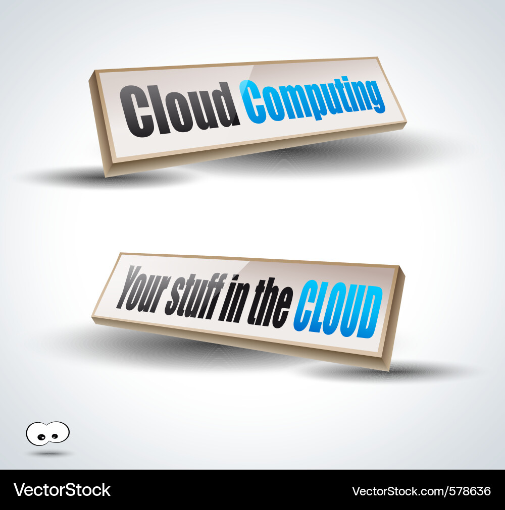 Clouds computing 3d Vector Image