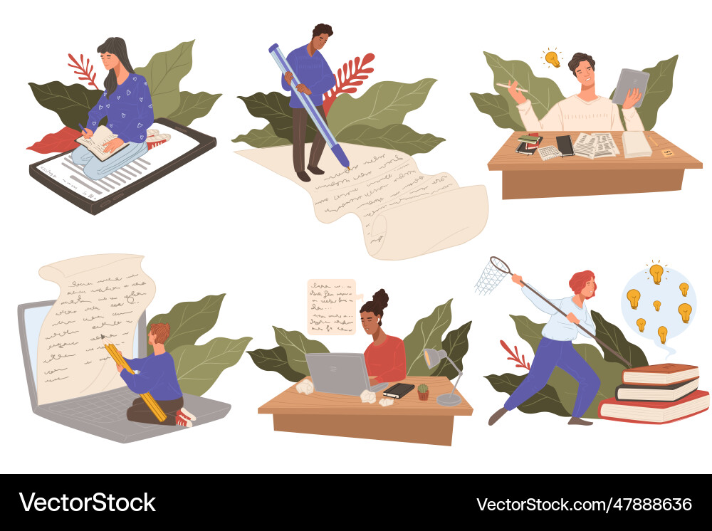 Copywriting and composing letters or texts Copywriting and composing letters or texts vector image