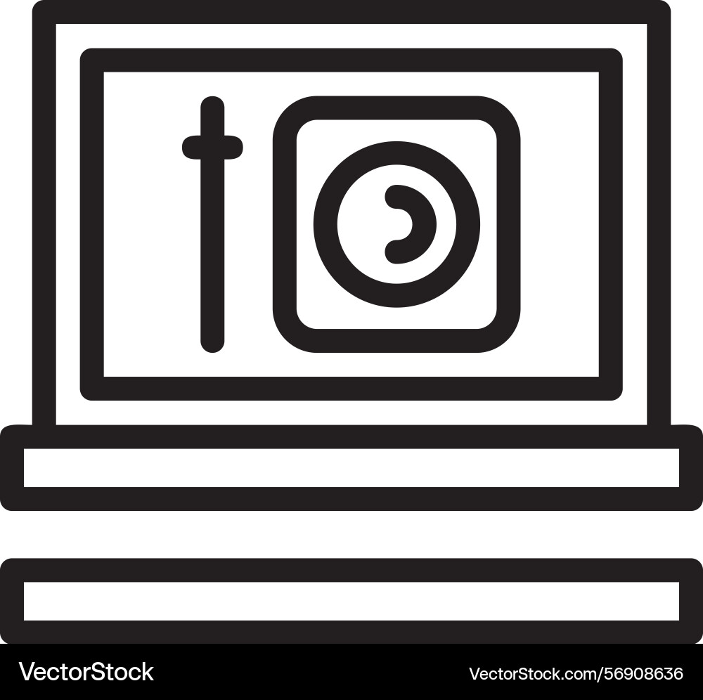 Edit linear style icon design vector image