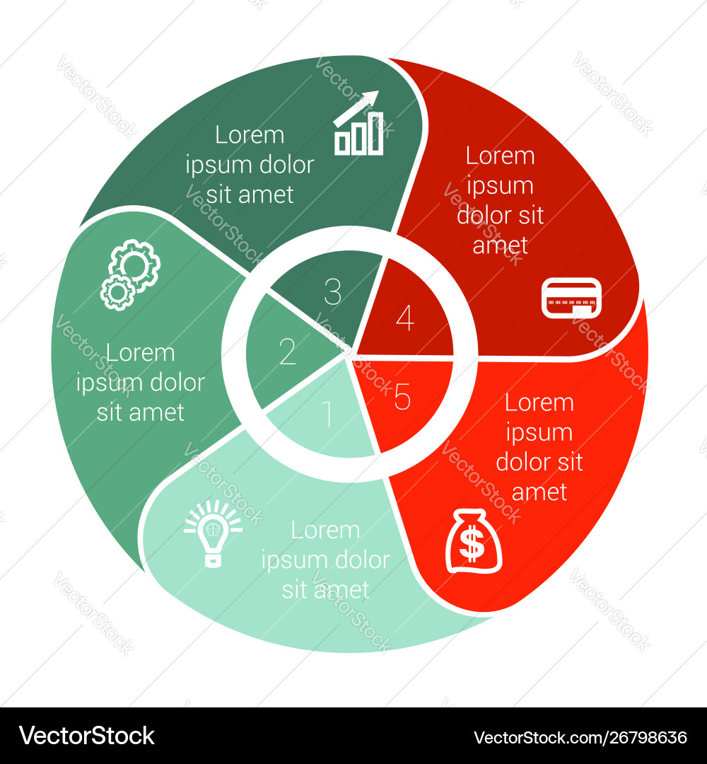 Infographic Data Elements - Pie Chart Template vector image