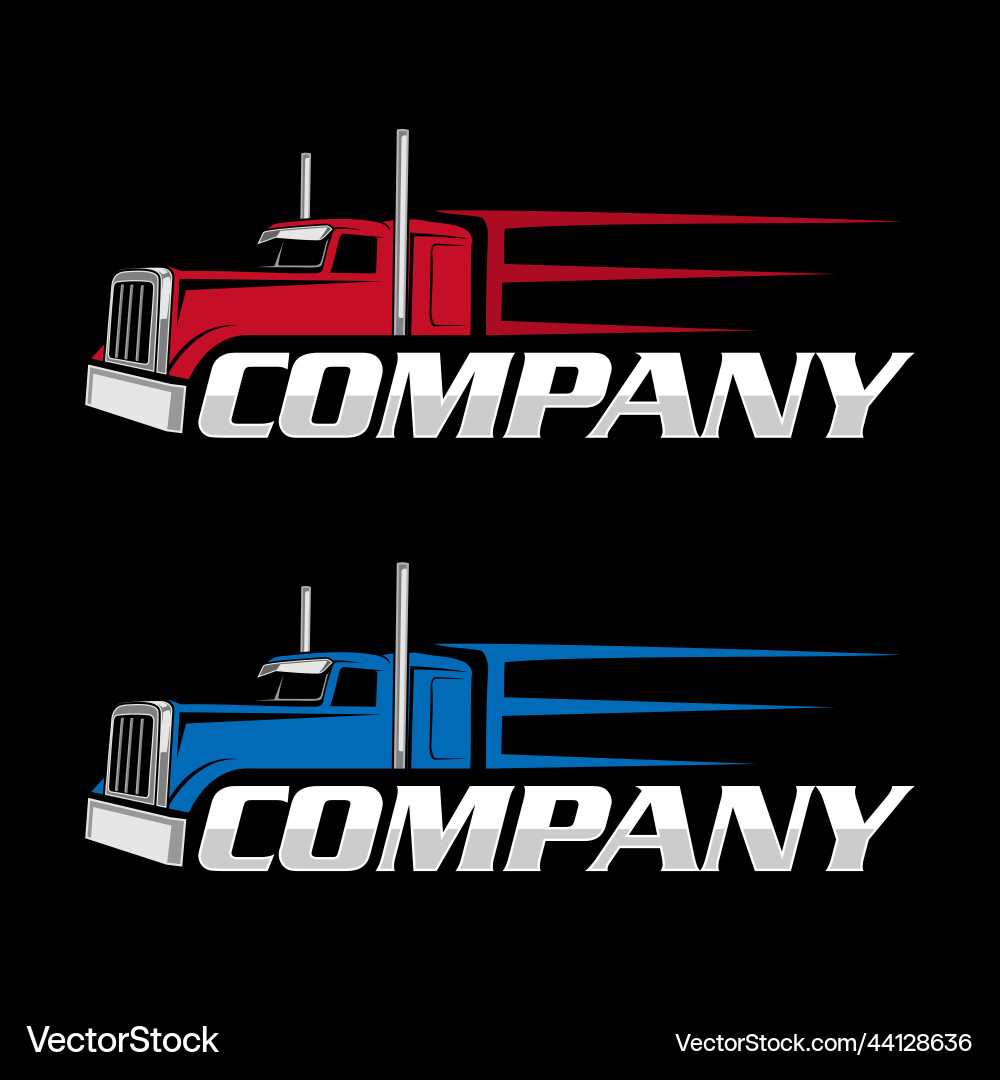 Modern Trucking Logo - Trailer & Truck Vector Image