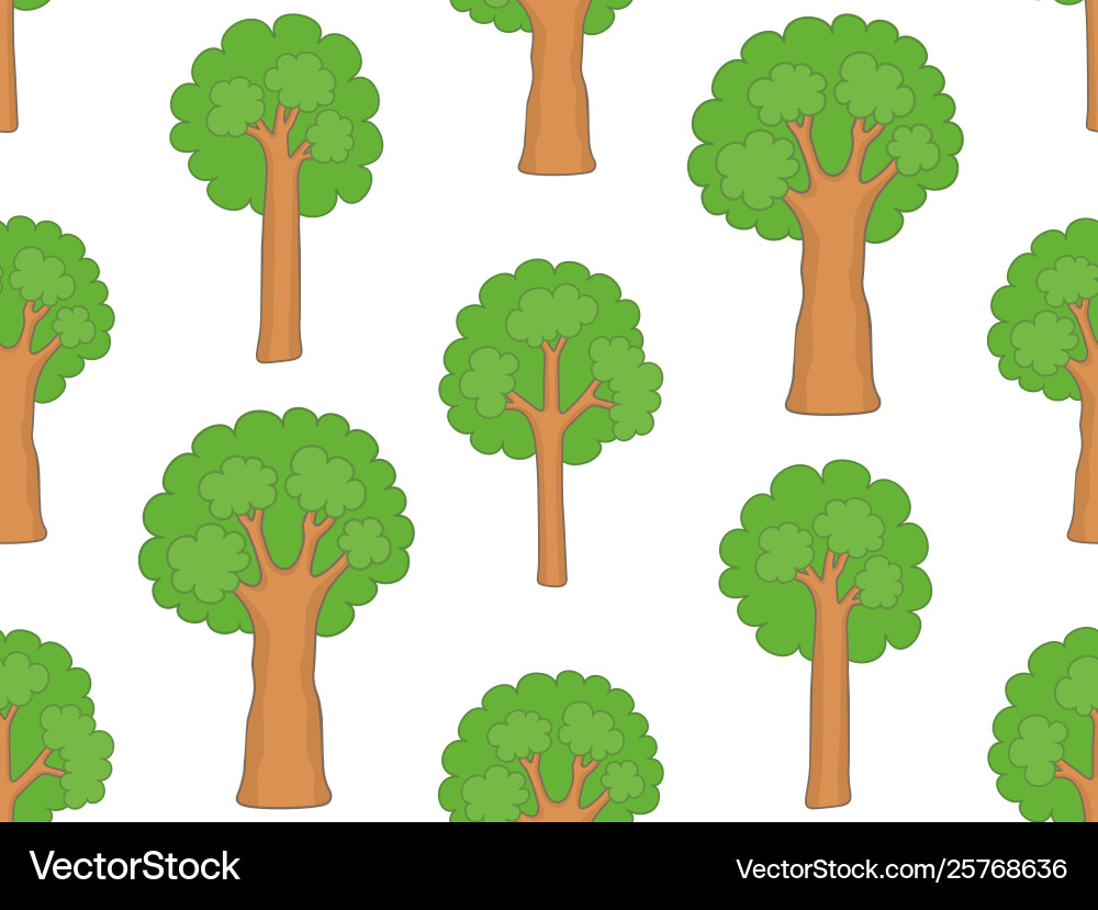 Seamless pattern with trees Vector Image