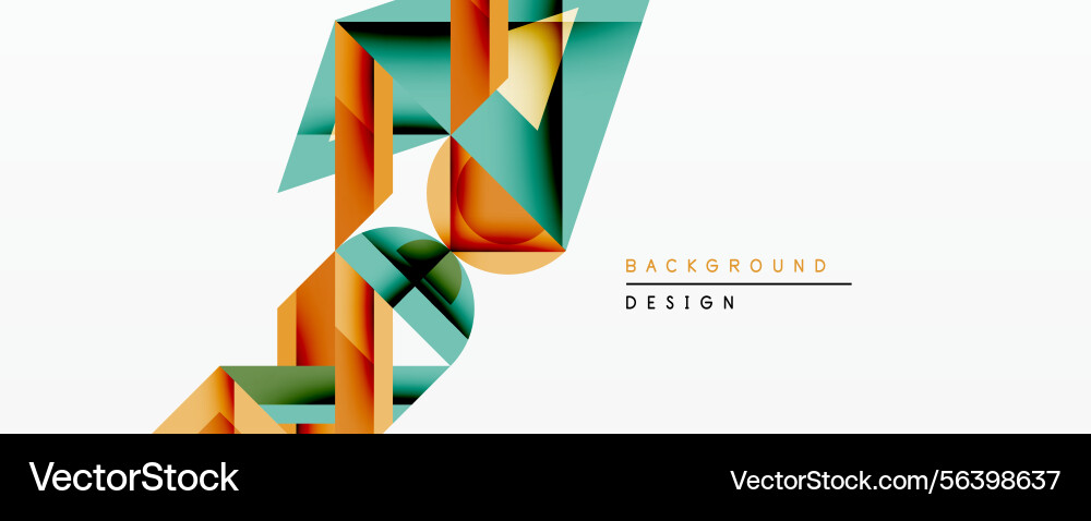 Abstract geometric design features overlapping Vector Image
