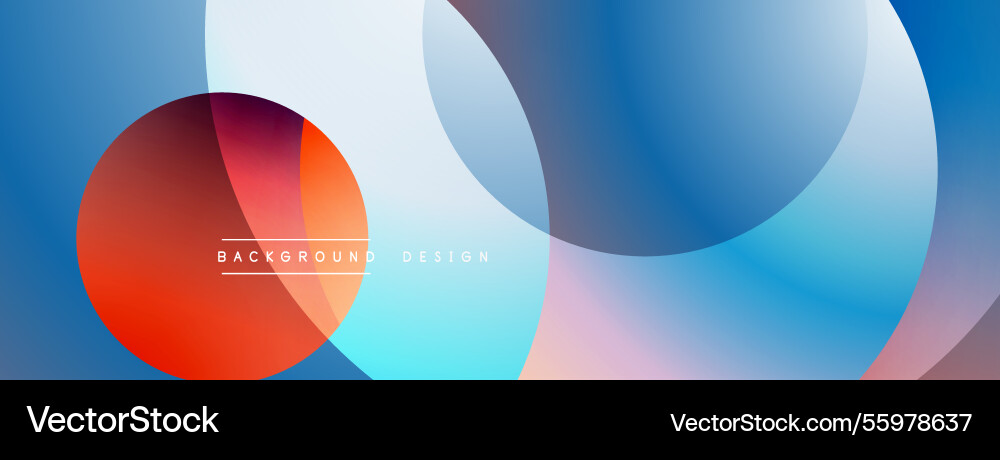 Background design with overlapping circular Vector Image