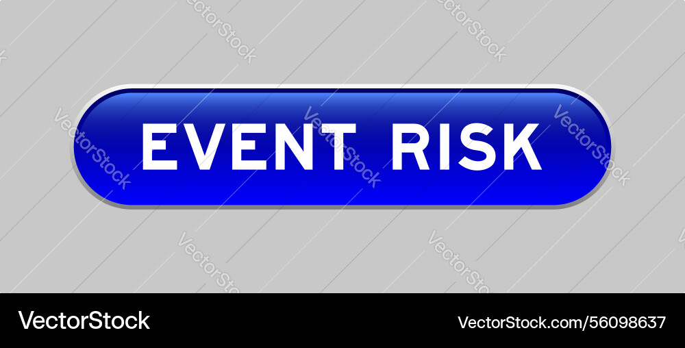 Blue color capsule shape button with word event Blue color capsule shape button with word event vector image