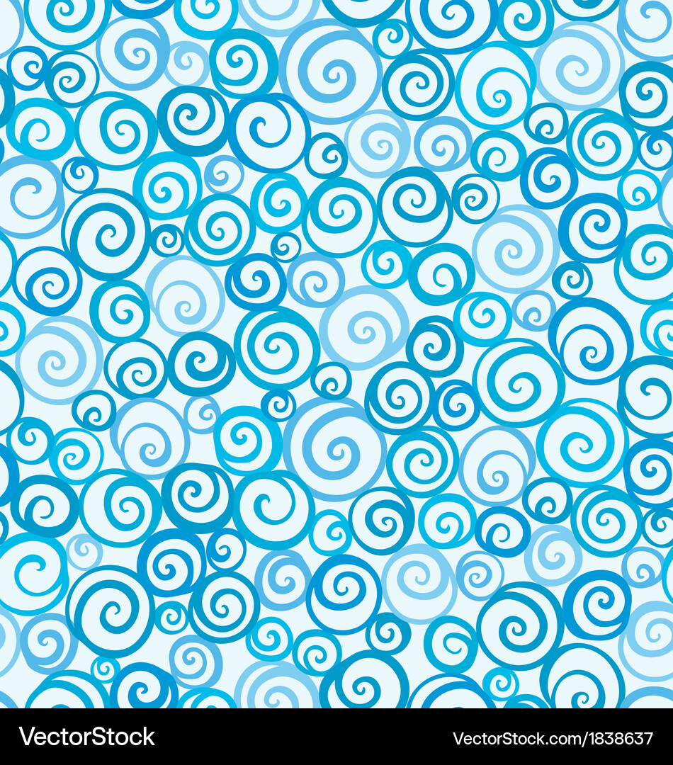 Blue Seashell Pattern Vector Image