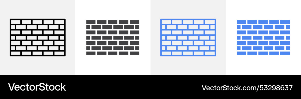 Brick wall icon set use for web ui or app Brick wall icon set use for web ui or app Vector Image