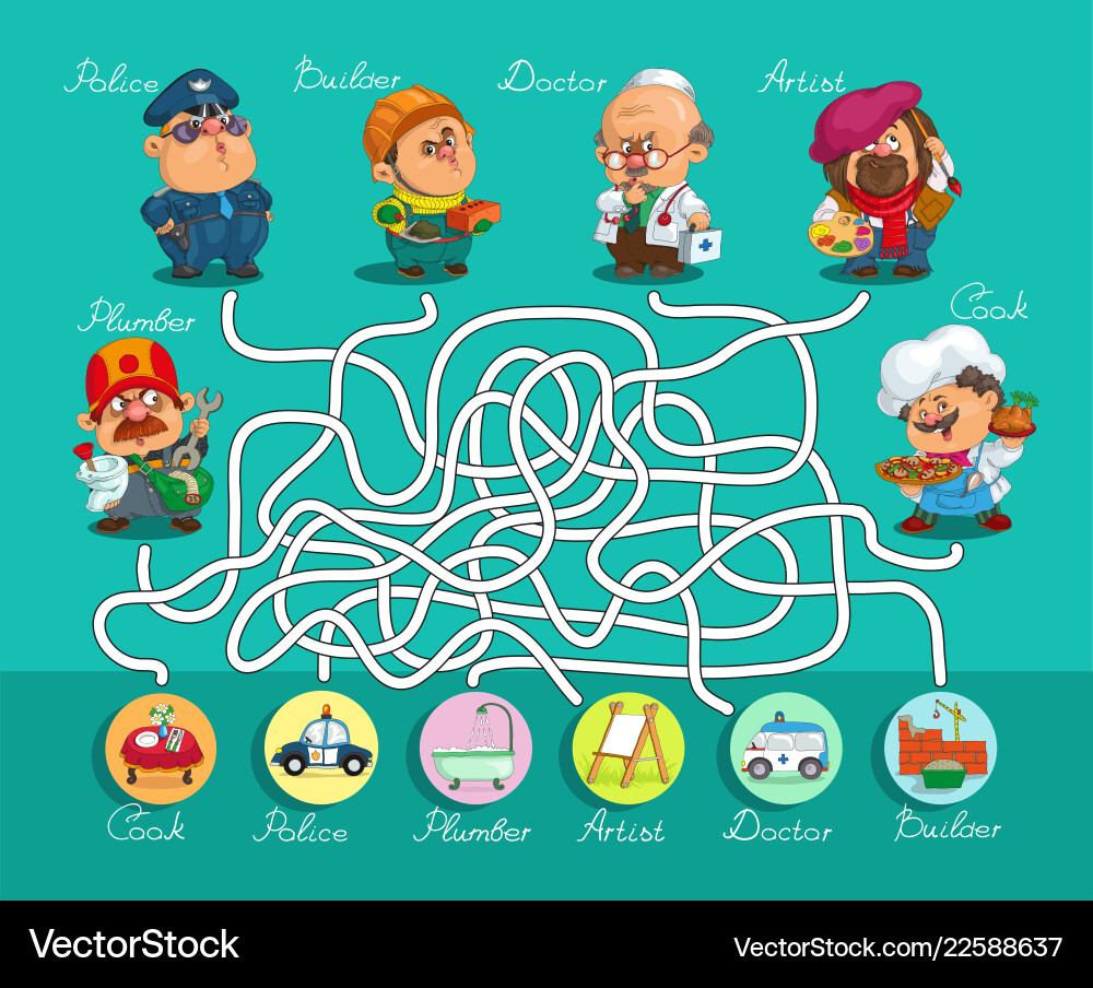 Children's Maze Game Vector Image